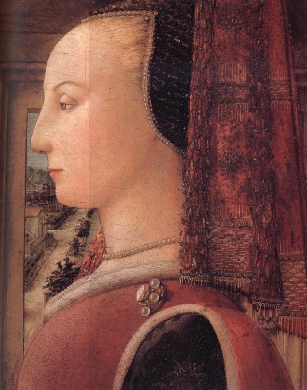 Fra Filippo Lippi Details of Portrait of a Woman with a Man at a Casement oil painting image